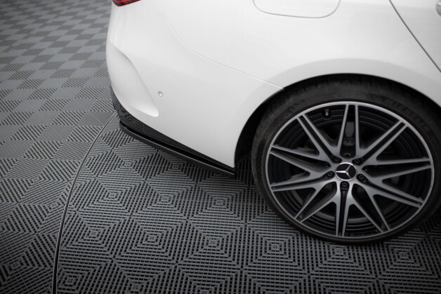Heck Ansatz Flaps Diffusor passend für Mercedes-Benz C AMG-Line / 43 AMG W206 schwarz Hochglanz