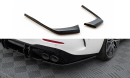 Heck Ansatz Flaps Diffusor passend für Mercedes-Benz C AMG-Line / 43 AMG W206 schwarz Hochglanz