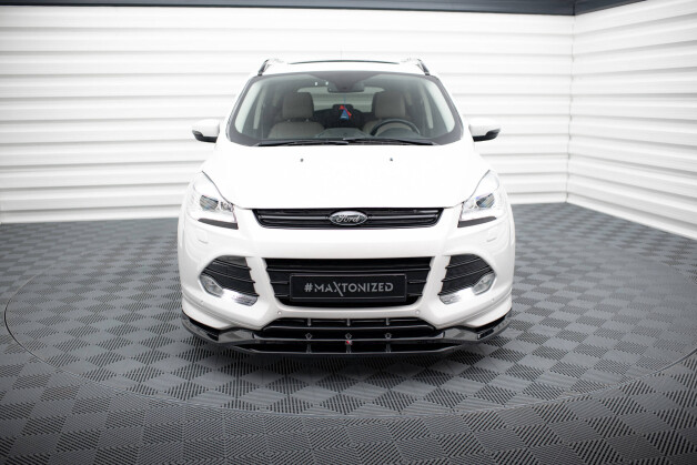 Street+ Spoilerlippe Front Ansatz passend für Ford Kuga ST-Line Mk2 schwarz Hochglanz