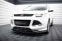 Street+ Spoilerlippe Front Ansatz passend für Ford Kuga ST-Line Mk2 schwarz Hochglanz