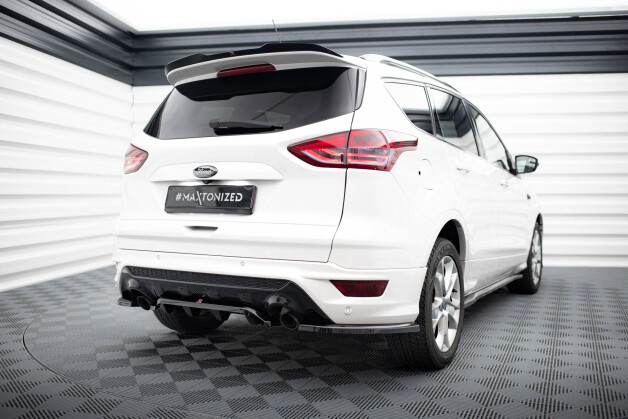 Heck Ansatz Flaps Diffusor passend für Ford Kuga ST-Line Mk2 schwarz Hochglanz