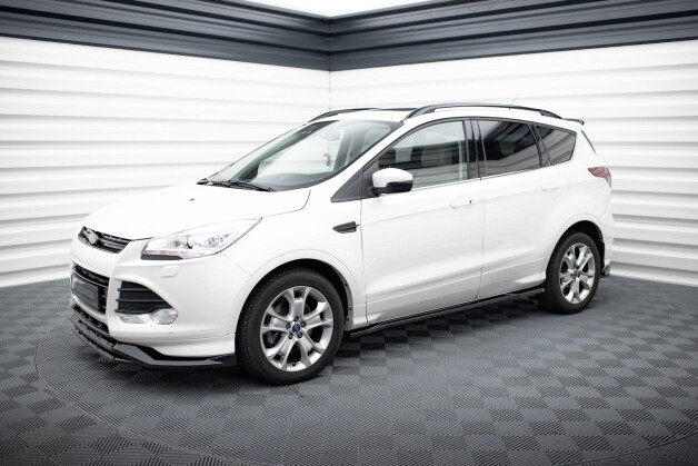 Seitenschweller Ansatz Cup Leisten passend für Ford Kuga ST-Line Mk2 schwarz Hochglanz