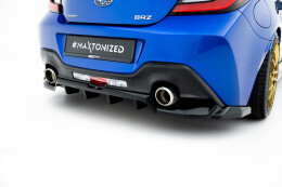 Mittlerer Cup Diffusor Heck Ansatz V.1 passend für Subaru BRZ Mk2 schwarz Hochglanz