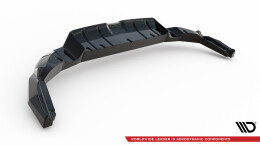 Mittlerer Cup Diffusor Heck Ansatz V.1 passend für Subaru BRZ Mk2 schwarz Hochglanz