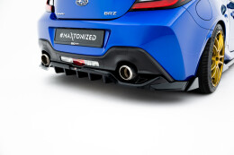 Mittlerer Cup Diffusor Heck Ansatz V.3 passend für Subaru BRZ Mk2 schwarz Hochglanz