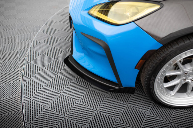 Front Stoßstange Flaps passend für Toyota GR86 Mk1 schwarz Hochglanz