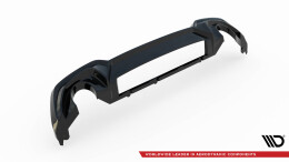 Heck Ansatz Diffusor passend für BMW 3er M-Paket G20 / G21 schwarz Hochglanz mit AHK