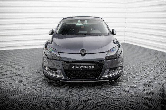 Cup Spoilerlippe Front Ansatz V.1 passend für Renault Megane GT Mk3 Facelift schwarz Hochglanz