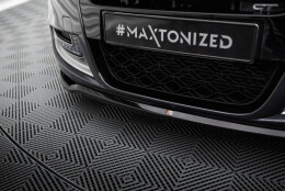 Cup Spoilerlippe Front Ansatz V.1 passend für Renault Megane GT Mk3 Facelift schwarz Hochglanz