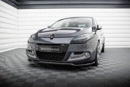 Street+ Spoilerlippe Front Ansatz V.1 passend für Renault Megane GT Mk3 FL schwarz Hochglanz