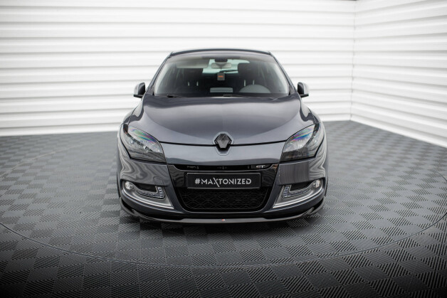 Street+ Spoilerlippe Front Ansatz V.2 passend für Renault Megane GT Mk3 FL schwarz Hochglanz