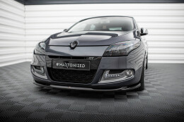 Cup Spoilerlippe Front Ansatz V.2 für Renault Megane GT Mk3 FL schwarz Hochglanz