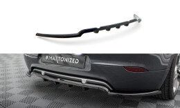 Mittlerer Cup Diffusor Heck Ansatz DTM Look passend für Renault Megane GT MK3 Facelift schwarz Hochglanz