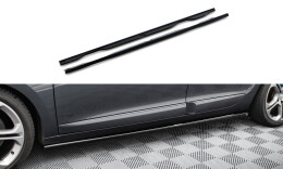 Seitenschweller Ansatz Cup Leisten passend für Renault Megane GT MK3 Facelift schwarz Hochglanz