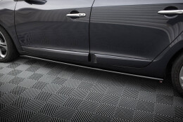 Seitenschweller Ansatz Cup Leisten passend für Renault Megane GT MK3 Facelift schwarz Hochglanz