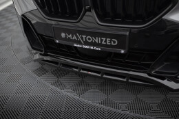 Cup Spoilerlippe Front Ansatz V.1 passend für BMW X6 M-Paket G06 Facelift schwarz Hochglanz