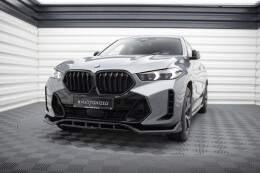 Cup Spoilerlippe Front Ansatz V.2 für BMW X6 M-Paket G06 Facelift schwarz Hochglanz