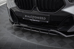 Cup Spoilerlippe Front Ansatz V.2 passend für BMW X6 M-Paket G06 Facelift schwarz Hochglanz