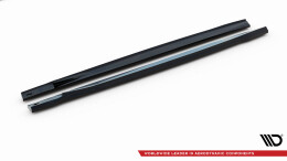 Seitenschweller Ansatz Cup Leisten V.1 passend für BMW X6 M-Paket G06 Facelift schwarz Hochglanz