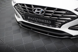 Cup Spoilerlippe Front Ansatz V.1 passend für Hyundai I30 Mk3 Facelift schwarz Hochglanz