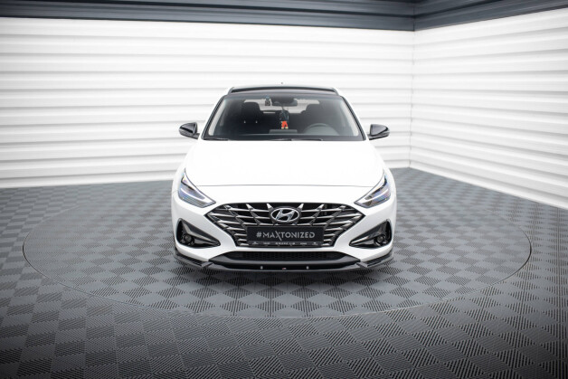 Cup Spoilerlippe Front Ansatz V.2 passend für Hyundai I30 Mk3 Facelift schwarz Hochglanz