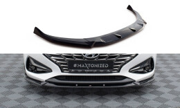 Cup Spoilerlippe Front Ansatz V.2 für Hyundai I30 Mk3 Facelift schwarz Hochglanz