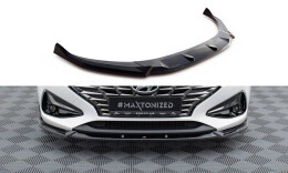 Cup Spoilerlippe Front Ansatz V.2 passend für Hyundai I30 Mk3 Facelift schwarz Hochglanz