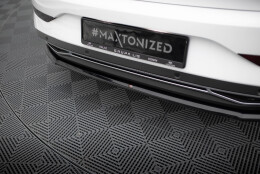 Mittlerer Cup Diffusor Heck Ansatz passend für Hyundai I30 Mk3 Facelift schwarz Hochglanz