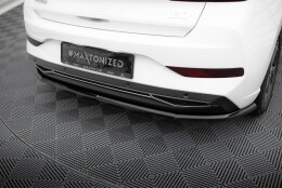Mittlerer Cup Diffusor Heck Ansatz passend für Hyundai I30 Mk3 Facelift schwarz Hochglanz