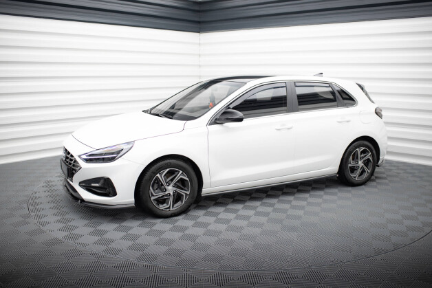 Seitenschweller Ansatz Cup Leisten passend für Hyundai I30 Mk3 Facelift schwarz Hochglanz