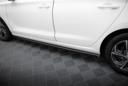 Seitenschweller Ansatz Cup Leisten passend für Hyundai I30 Mk3 Facelift schwarz Hochglanz