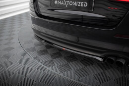 Mittlerer Cup Diffusor Heck Ansatz DTM Look passend für Kia Optima Mk3 schwarz Hochglanz