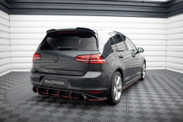 Heck Spoiler Aufsatz Abrisskante 3D passend für VW Golf R / R-Line / GTI Mk7 schwarz Hochglanz