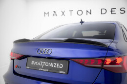Heck Spoiler Aufsatz Abrisskante 3D für Audi A3 / A3 S-Line / S3 / RS3 Sedan 8Y +FL schwarz Hochglanz