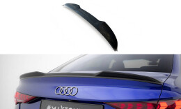 Heck Spoiler Aufsatz Abrisskante 3D für Audi A3 S-Line Limo / S3 Limo 8Y FL schwarz Hochglanz