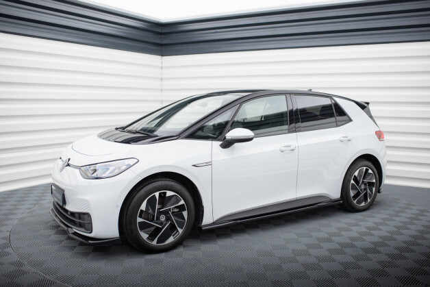 Seitenschweller Ansatz Cup Leisten passend für VW ID.3 Mk1 schwarz Hochglanz