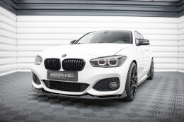 Cup Spoilerlippe Front Ansatz V.4 für CSL Look BMW 1er M-Paket / M140i F20 FL schwarz Hochglanz