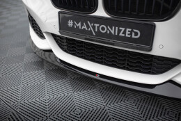 Cup Spoilerlippe Front Ansatz V.4 passend für CSL Look BMW 1er M-Paket / M140i F20 Facelift schwarz Hochglanz