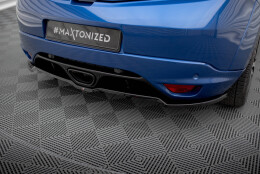 Mittlerer Cup Diffusor Heck Ansatz DTM Look passend für Renault Megane RS Mk3 schwarz Hochglanz