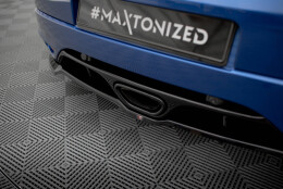 Mittlerer Cup Diffusor Heck Ansatz DTM Look passend für Renault Megane RS Mk3 schwarz Hochglanz