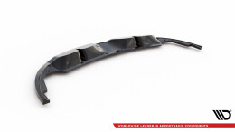 Mittlerer Cup Diffusor Heck Ansatz DTM Look passend für Renault Megane RS Mk3 schwarz Hochglanz