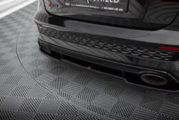Mittlerer Cup Diffusor Heck Ansatz passend für Audi RS3 Sportback 8Y schwarz Hochglanz
