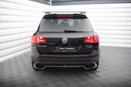 Heck Spoiler Aufsatz Abrisskante für Volkswagen Touareg Mk2 schwarz Hochglanz