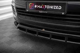 Cup Spoilerlippe Front Ansatz passend für VW Touareg Mk2 schwarz Hochglanz
