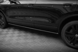 Seitenschweller Ansatz Cup Leisten passend für VW Touareg Mk2 schwarz Hochglanz