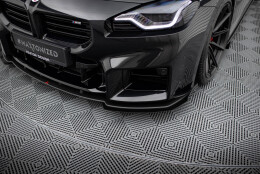 Front Stoßstange Flaps für BMW M2 G87 schwarz Hochglanz