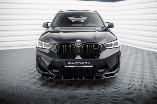 Street+ Spoilerlippe Front Ansatz V.1 passend für BMW X3 M F97 FL schwarz Hochglanz