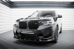 Cup Spoilerlippe Front Ansatz V.1 für BMW X3 M F97 FL schwarz Hochglanz