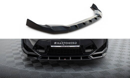 Cup Spoilerlippe Front Ansatz V.1 passend für BMW X3 M F97 Facelift schwarz Hochglanz