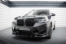 Cup Spoilerlippe Front Ansatz V.1 passend für BMW X3 M F97 Facelift schwarz Hochglanz